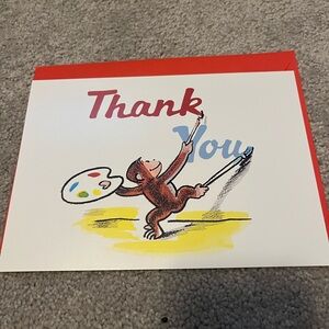 Curious George Thank You Cards 
Kids Fill in the Blank. -12 cards